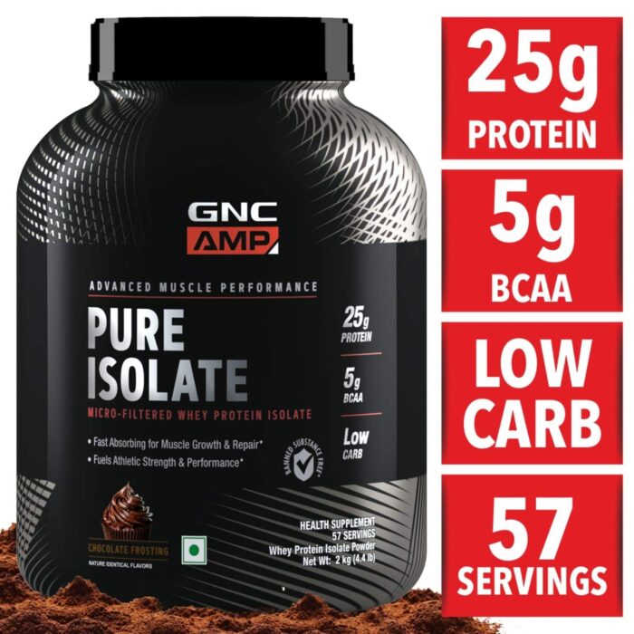GNC AMP Pure Isolate 4.4 lbs 2 kg Chocolate Frosting1