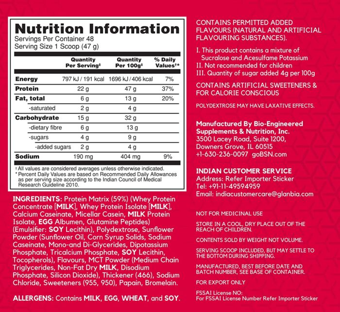 bsn syntha 6 5lbs van 2