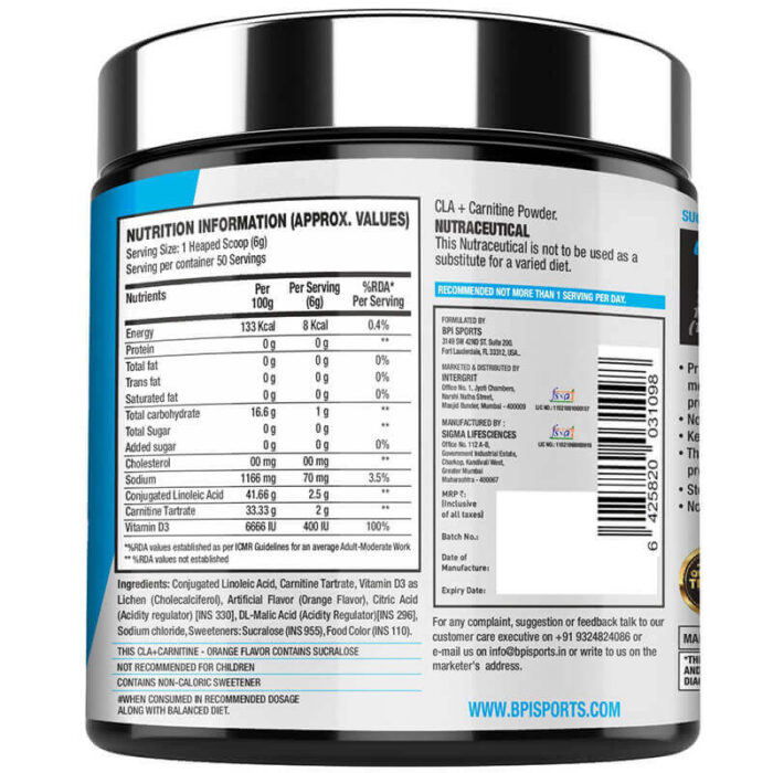 bpi cla l carnitine orange 2