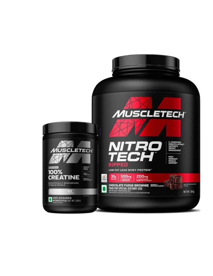 COMBO OFFER MUSCLETECH NITROTECH RIPPED 1.81KG +MUSCLETECH CREATINE 250GM UNFLAVOURED