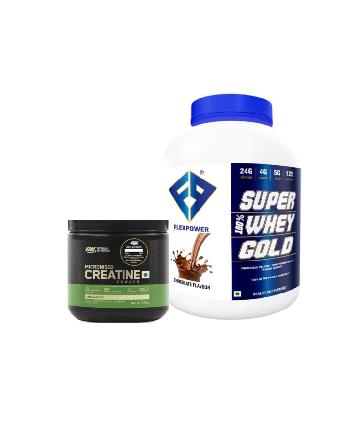 Combo Sales Offer Super 100% Whey Gold 2kg + On Creatine Micronised 250gm Unflavoured