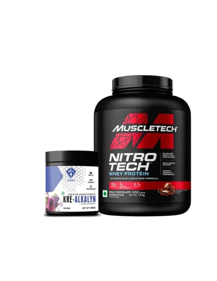 Combo Offer Mt. Nitrotech Whey Protein 1.81kg + Creatine Monohydrate Kre Alkallyn 250gm Flvoured