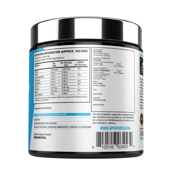 Bpi Cittrulline Malate 90ser Unflavoured - Image 4