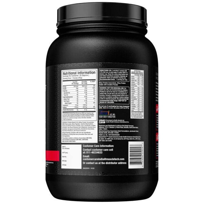 Muscle Tech Nitrotech Whey 1kg Vanilla Cream - Image 4