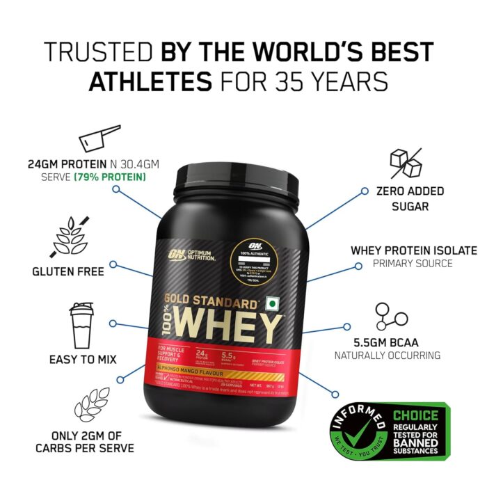On 100% Whey Gold Standard 2lbs Mango Flavour - Image 6