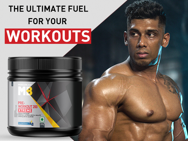 MUSCLEBLAZE PRE-WORKOUT 200 EXTREME 30 SERVINGS BERRY BOLT FLAVOUR - Image 4