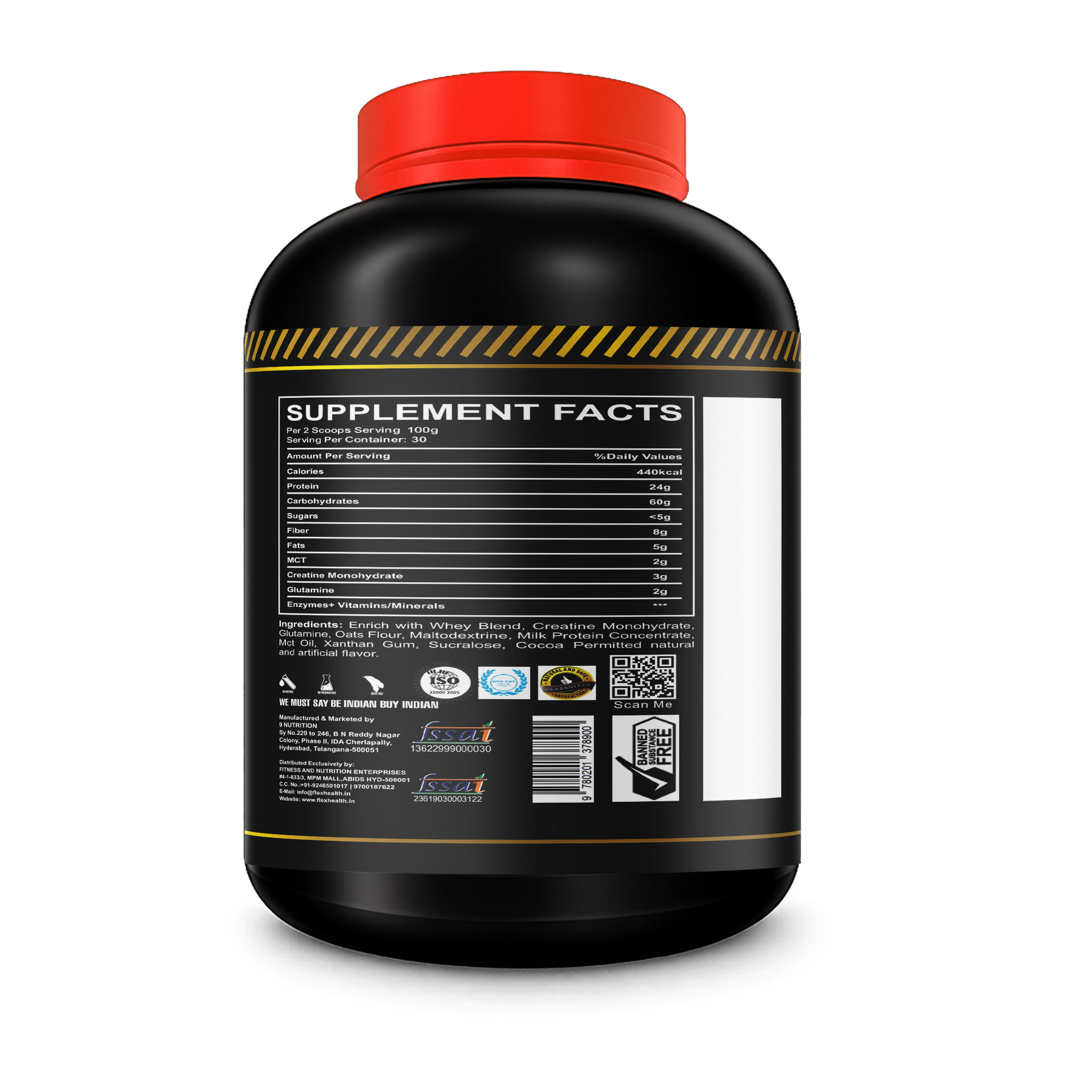 REBEL EXTREME MASS GAINER 3KG CHOCOLATE - Image 3