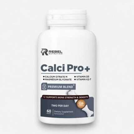 REBEL CALCI PRO+ 60 CAPSULES (*CALCIUM CITRATE, *VITAMIN D3, *MAGNESIUM GLYCINATE, *VITAMIN K2-7)